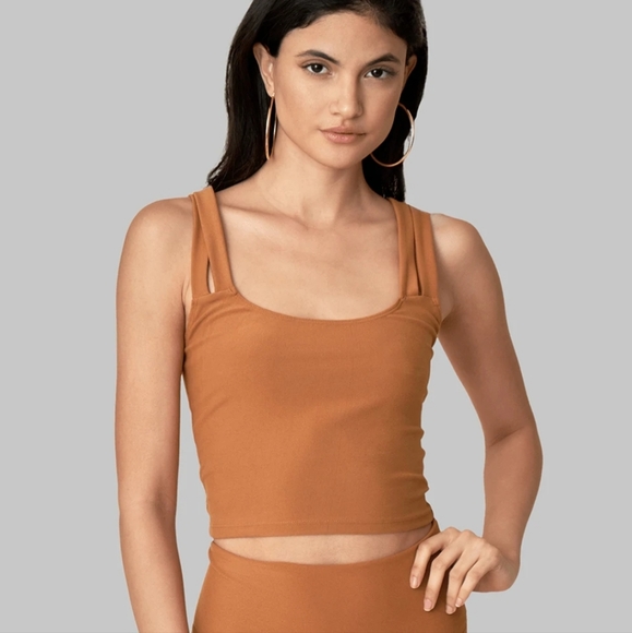 wolven Tops - NWOT Wolven Double Cross Top